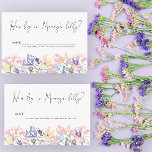 Wildflowers How big is mommy's belly Enclosure Card