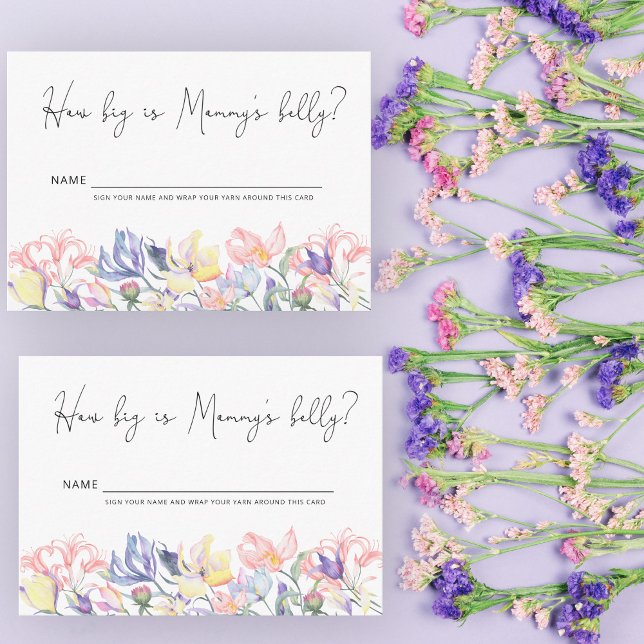 Wildflowers How big is mommy's belly Enclosure Card (Creator Uploaded)
