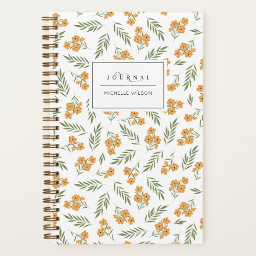 Wildflowers Illustrated Personalized Journal