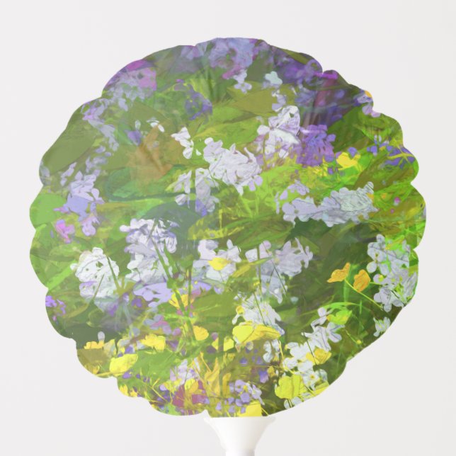 Wildflowers Impasto Painting - Original Flower Art Balloon (Front)