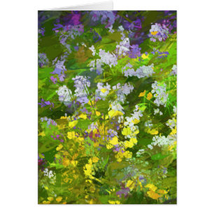 Wildflowers Impasto Painting - Original Flower Art Cards