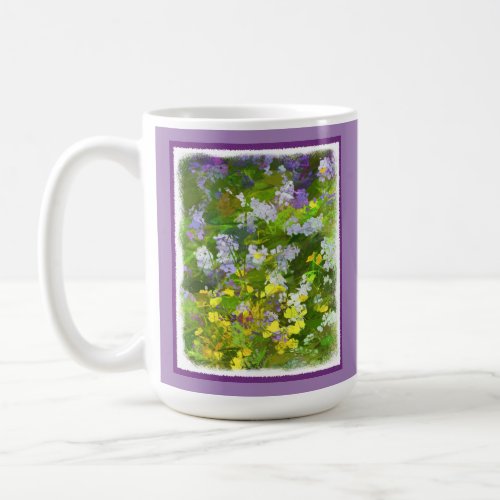 Wildflowers Impasto Painting _ Original Flower Art Coffee Mug