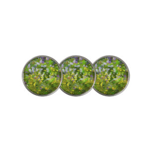 Wildflowers Impasto Painting - Original Flower Art Golf Ball Marker