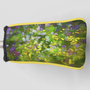 Wildflowers Impasto Painting - Original Flower Art Golf Head Cover