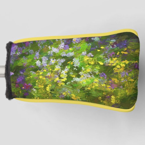 Wildflowers Impasto Painting _ Original Flower Art Golf Head Cover