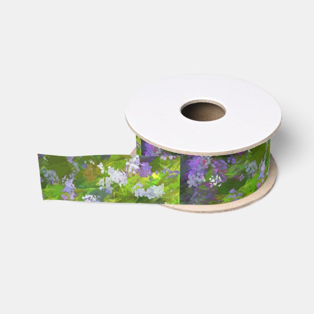 Wildflowers Impasto Painting - Original Flower Art Grosgrain Ribbon (Spool)