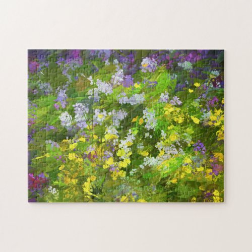 Wildflowers Impasto Painting _ Original Flower Art Jigsaw Puzzle