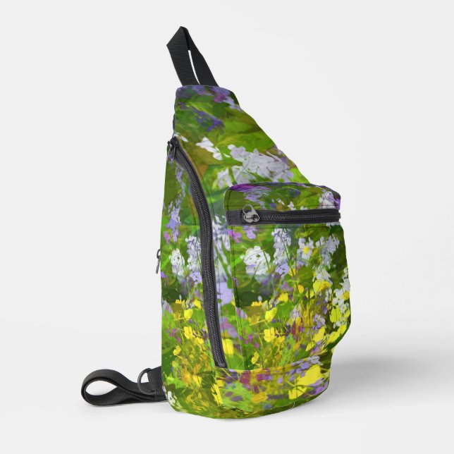 Wildflowers Impasto Painting Original Flower Art Sling Bag (Left Corner)