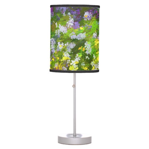 Wildflowers Impasto Painting _ Original Flower Art Table Lamp