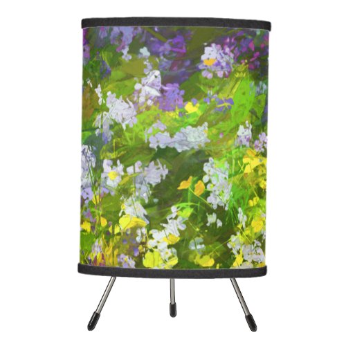 Wildflowers Impasto Painting _ Original Flower Art Tripod Lamp