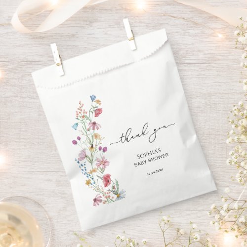 Wildflowers in Bloom Baby Shower Favor Bag