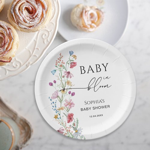 Wildflowers in Bloom Baby Shower Paper Plates