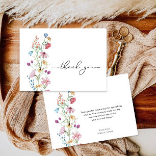 Wildflowers in Bloom Baby Shower Thank You Card