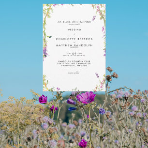 Wildflowers in Bloom Wedding Invitation