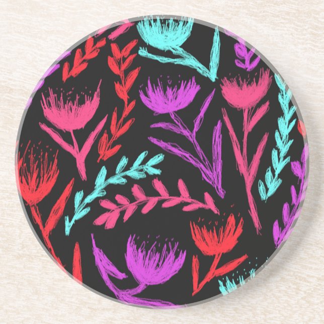 Wildflowers in Colors that POP!  Coaster (Front)