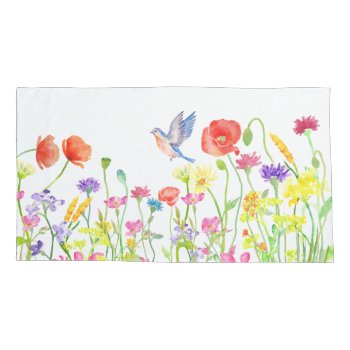 Wildflowers In Spring Pillowcase Double Sided by funny_tshirt at Zazzle