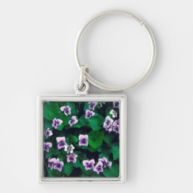 Wildflowers in the forest keychain (Front)