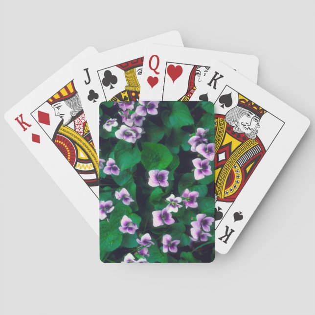Wildflowers in the forest poker cards (Back)
