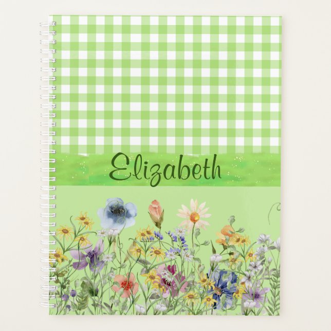 Wildflowers in the Green Planner (Front)