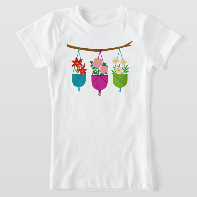 wildflowers in vibrant planters T-Shirt (Laydown)