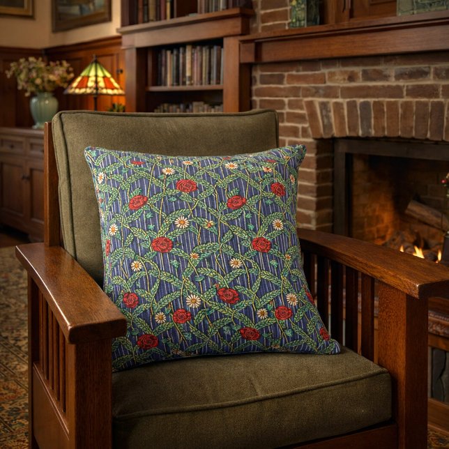 Wildflowers In Wheatfield Pattern Throw Pillow (Creator Uploaded)