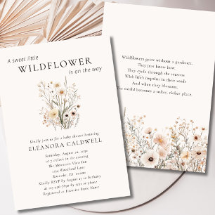 Wildflowers Inspirational Poem Baby Shower Invitation