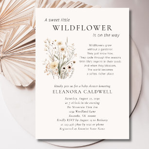 Wildflowers Inspirational Poem Baby Shower Invitation