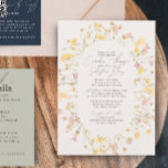 Wildflowers Ivory Double Arch Frame Wedding  Invitation at Zazzle