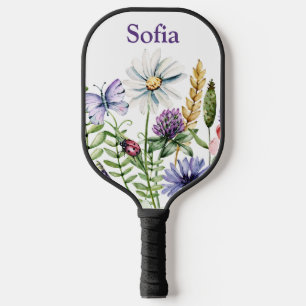 Wildflowers Ladybug and Butterfly Signature Pickleball Paddle