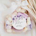 Wildflowers lilac purple bridal shower favor classic round sticker<br><div class="desc">Wildflowers lilac purple bridal shower favor Classic Round Sticker
Matching items available.</div>