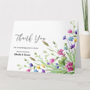 wildflowers lilies of the valley Thank you Card