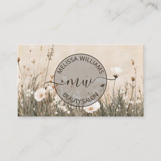 Wildflowers Logo Business Card (Front)