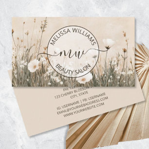 Wildflowers Logo Business Card