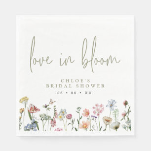 Wildflowers Love In Bloom Bridal Shower Napkins