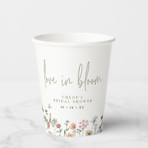 Wildflowers Love In Bloom Bridal Shower Paper Cups