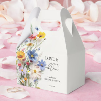 Wildflowers Love is in Bloom Bridal Shower Favor Boxes