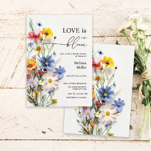 Wildflowers Love is in Bloom Bridal Shower Invitation