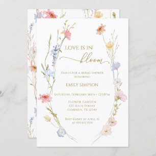 Wildflowers Love is in bloom Bridal Shower Invitation