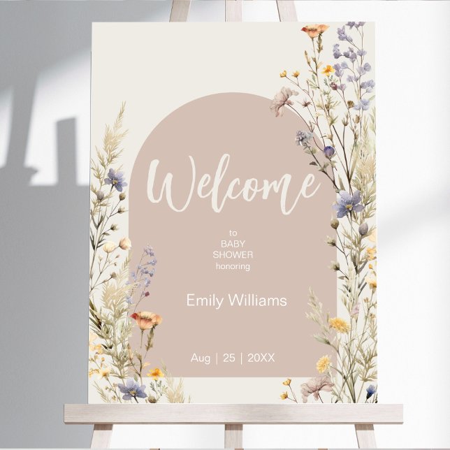 Wildflowers meadow baby in bloom baby shower board (Creator Uploaded)