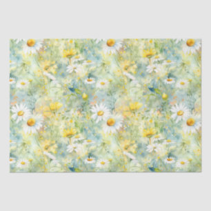 Wildflowers Meadow Summer Foliage Boho Modern  Tissue Paper