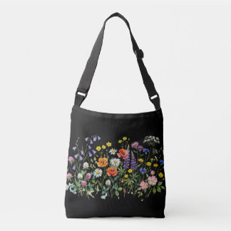  Wildflowers meadow watercolours.  Crossbody Bag