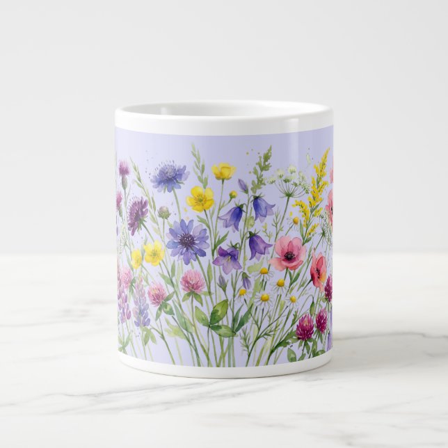 Wildflowers meadow watercolours. Specialty Mug (Front)
