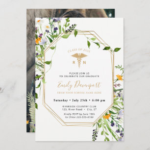 Wildflowers Medical Logo Invitation Greenery