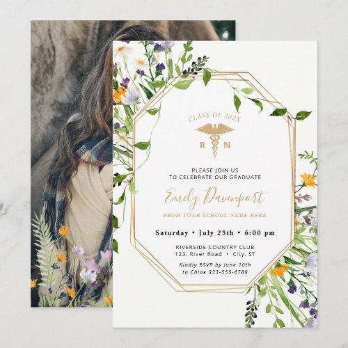 Wildflowers Medical Logo Invitation Greenery