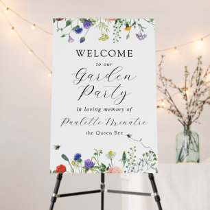 Wildflowers Memorial Service Welcome Sign