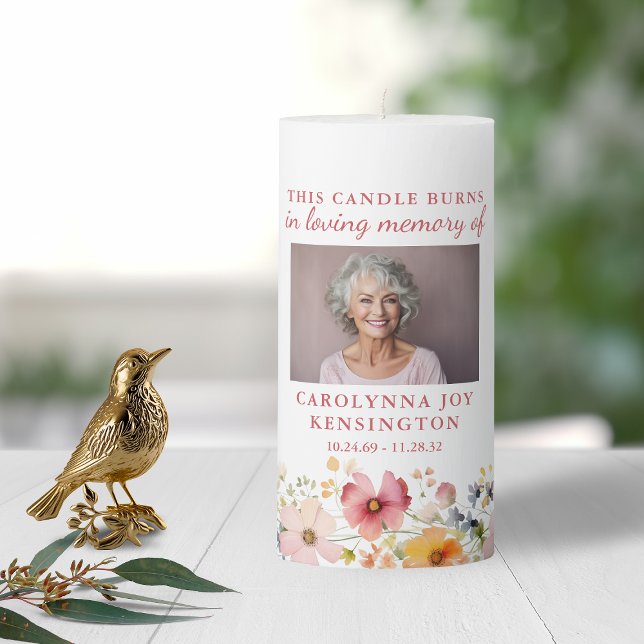 Wildflowers Memorial This Candle Burns (Wildflowers Memorial This Candle Burns Tribute Candle)