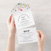 Wildflowers Menu Choice Rehearsal Dinner