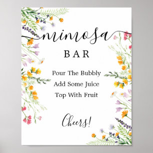 Wildflowers Mimosa Bar Sign