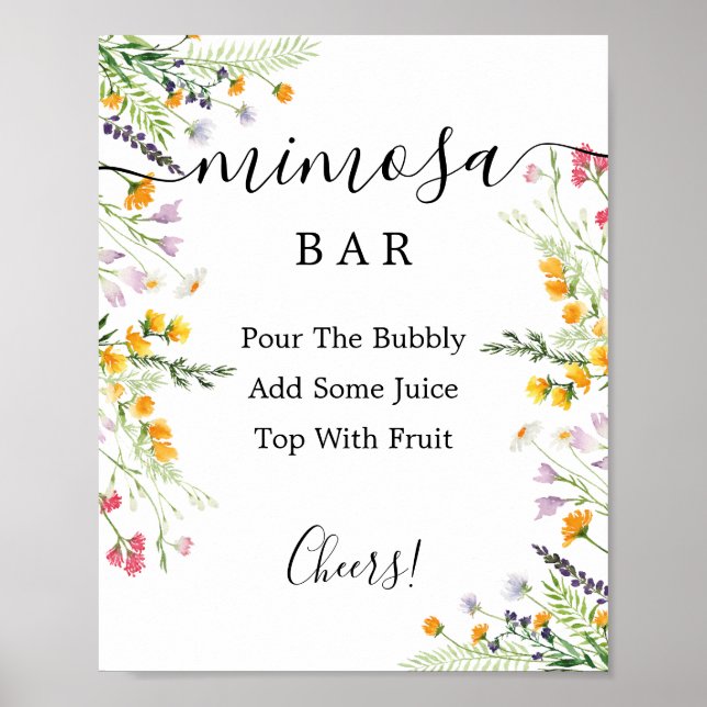 Wildflowers  Mimosa Bar Sign (Front)