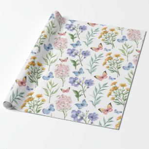 Wildflowers Minimalist Botanical Floral Wrapping Paper